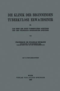 Vorderes Coverbild Die Klinik der Beginnenden Tuberkulose Erwachsener