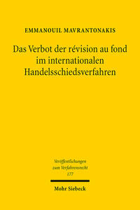 Vorderes Coverbild Das Verbot der révision au fond im internationalen Handelsschiedsverfahren