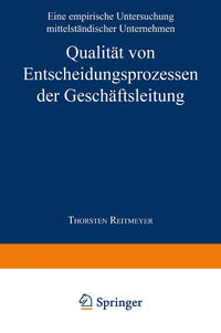 Vorderes Coverbild Qualität von Entscheidungsprozessen der Geschäftsleitung