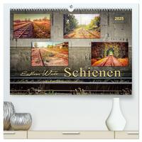 Vorderes Coverbild Endlose Weite - Schienen (hochwertiger Premium Wandkalender 2025 DIN A2 quer), Kunstdruck in Hochglanz