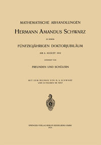 Vorderes Coverbild Mathematische Abhandlungen Hermann Amandus Schwarz