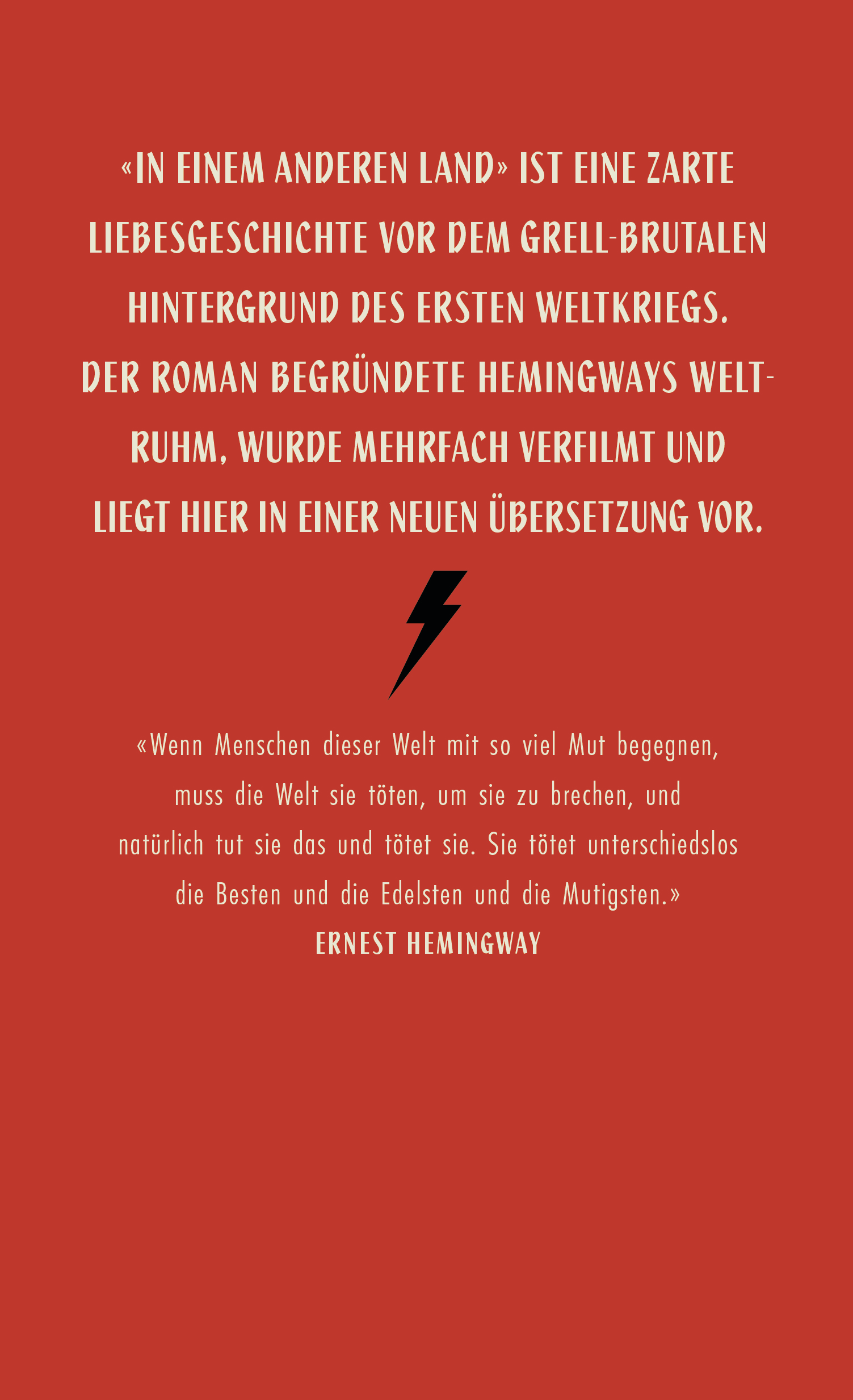 Rückseitencover In einem anderen Land