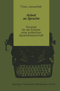Vorderes Coverbild Arbeit an Sprache