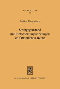 Vorderes Coverbild Streitgegenstand und Entscheidungswirkungen im Öffentlichen Recht