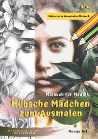Vorderes Coverbild Hübsche Mädchen zum Ausmalen Malbuch für Mädels