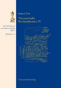 Vorderes Coverbild Neuassyrische Rechtsurkunden IV