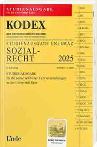 Vorderes Coverbild KODEX Studienausgabe Sozialrecht Graz 2025