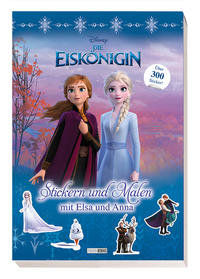 Vorderes Coverbild Disney Die Eiskönigin: Stickern und Malen mit Elsa und Anna