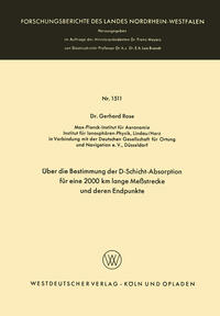 Vorderes Coverbild Über die Bestimmung der D-Schicht-Absorption für eine 2000 km lange Meßstrecke und deren Endpunkte