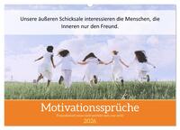 Vorderes Coverbild Motivationssprüche Freundschaft (Wandkalender 2026 DIN A2 quer), CALVENDO Monatskalender
