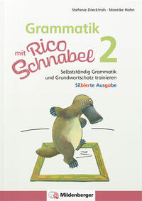 Vorderes Coverbild Grammatik mit Rico Schnabel, Klasse 2 - silbierte Ausgabe