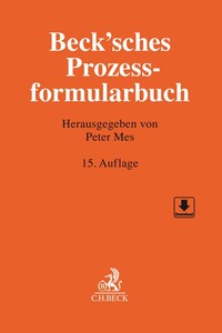 Vorderes Coverbild Beck'sches Prozessformularbuch