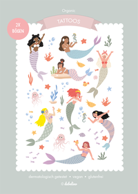 Vorderes Coverbild Kinder Klebe-Tattoos: Meerjungfrauen/ Unterwasser (für Mädchen und Jungen)