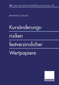 Vorderes Coverbild Kursänderungsrisiken festverzinslicher Wertpapiere