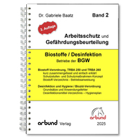Vorderes Coverbild Arbeitsschutz und Gefährdungsbeurteilung - Biostoffe / Desinfektion