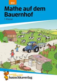 Vorderes Coverbild Mathe 1. Klasse Übungsheft - Mathe auf dem Bauernhof