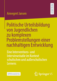 Vorderes Coverbild Politische Urteilsbildung von Jugendlichen zu komplexen Problemstellungen einer nachhaltigen Entwicklung