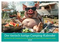 Vorderes Coverbild Der tierisch lustige Camping-Kalender (Tischkalender 2025 DIN A5 quer), CALVENDO Monatskalender