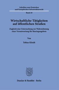 Vorderes Coverbild Wirtschaftliche Tätigkeiten auf öffentlichen Straßen
