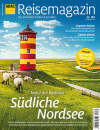 Vorderes Coverbild ADAC Reisemagazin mit Titelthema Südliche Nordseeküste