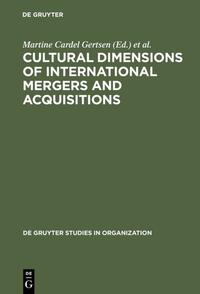 Vorderes Coverbild Cultural Dimensions of International Mergers and Acquisitions