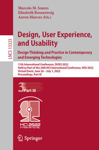 Vorderes Coverbild Design, User Experience, and Usability: Design Thinking and Practice in Contemporary and Emerging Technologies