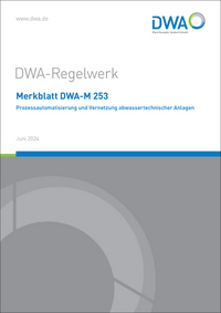 Vorderes Coverbild Merkblatt DWA-M 253 Prozessautomatisierung und Vernetzung abwassertechnischer Anlagen