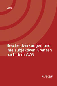 Vorderes Coverbild Bescheidwirkungen und ihre subjektiven Grenzen nach dem AVG