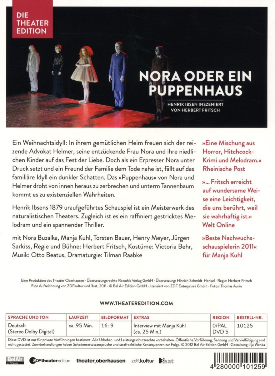 Rückseitencover Nora oder Ein Puppenhaus