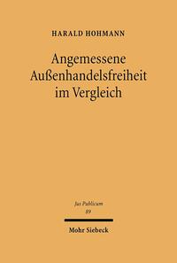 Vorderes Coverbild Angemessene Außenhandelsfreiheit im Vergleich