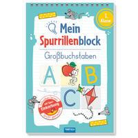 Vorderes Coverbild TRÖTSCH - Spurrillenblock "Großbuchstaben" | Übungsbuch mit vorgeprägten Linien zum Erlernen der Großbuchstaben. Übungsheft zum Buchstaben lernen, ideal für die Einschulung | 1. Klasse "