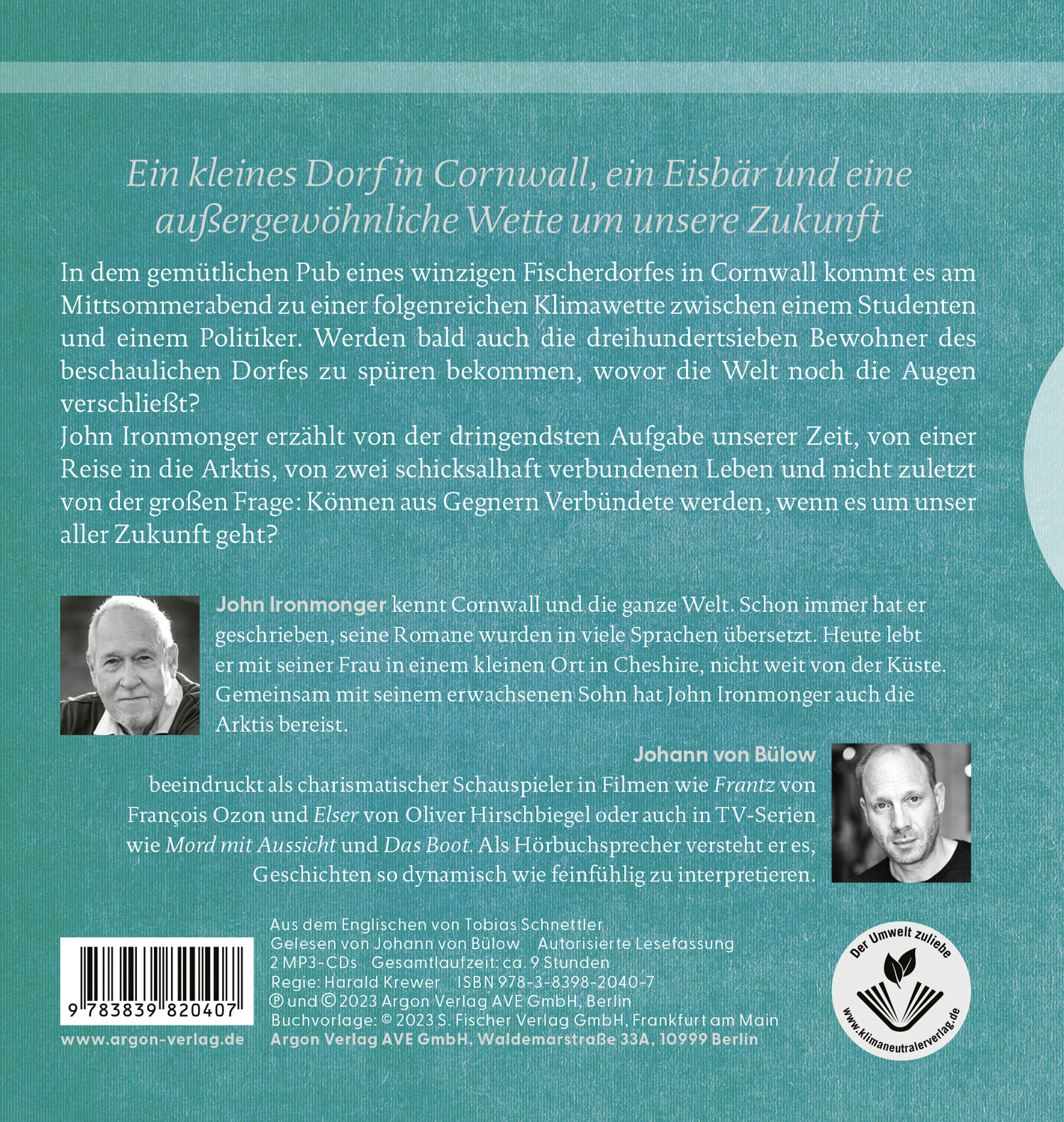 Rückseitencover Der Eisbär und die Hoffnung auf morgen
