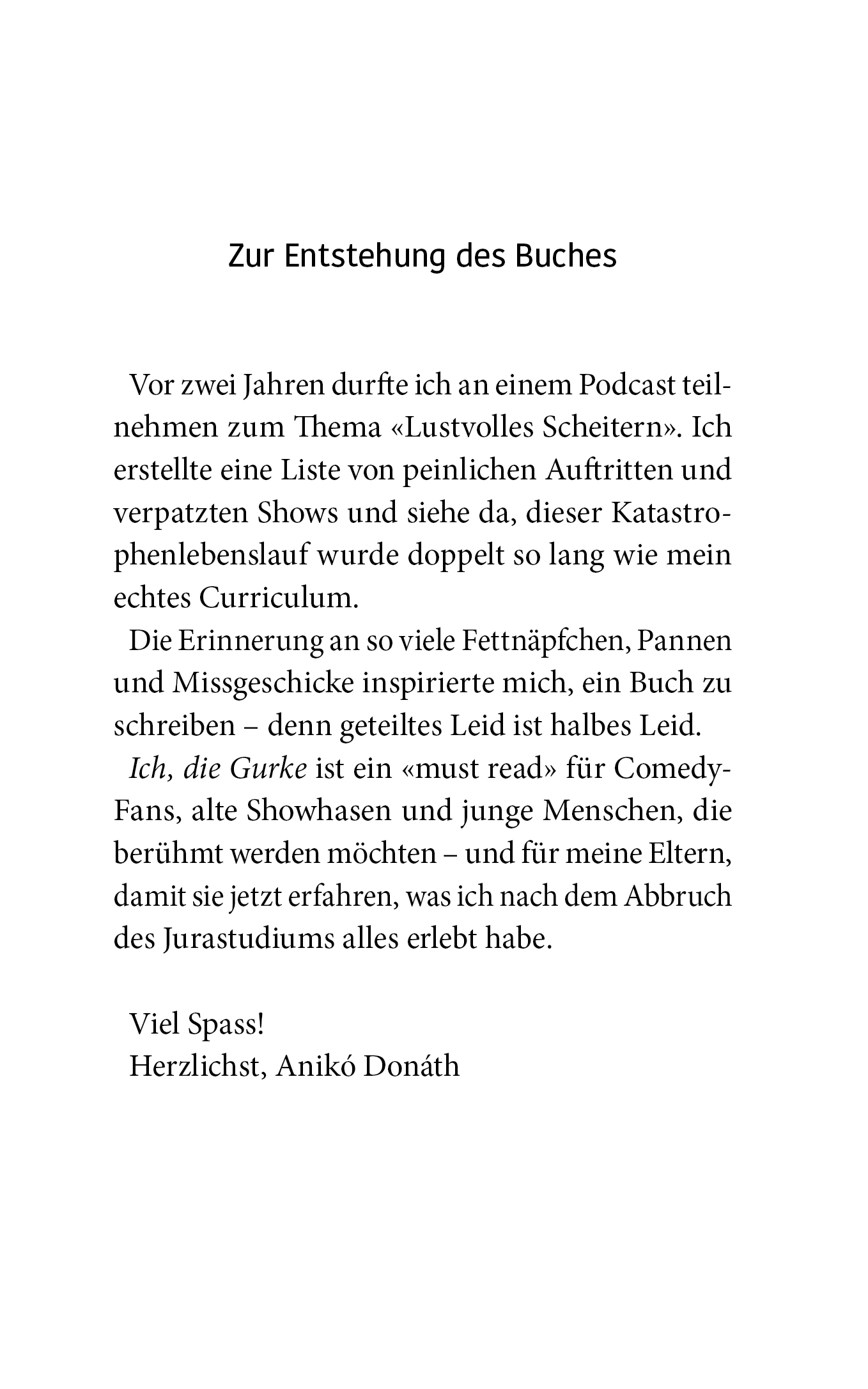 Beispielinhalt (Bild) Ich, die Gurke