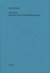 Vorderes Coverbild Miszellen. Register und Gesamtbibliographie