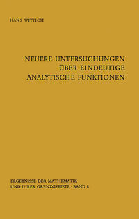 Vorderes Coverbild Neuere Untersuchungen über eindeutige analytische Funktionen