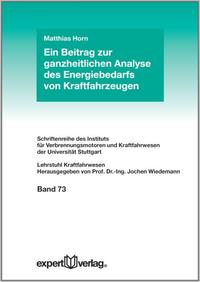 Vorderes Coverbild Ein Beitrag zur ganzheitlichen Analyse des Energiebedarfs von Kraftfahrzeugen