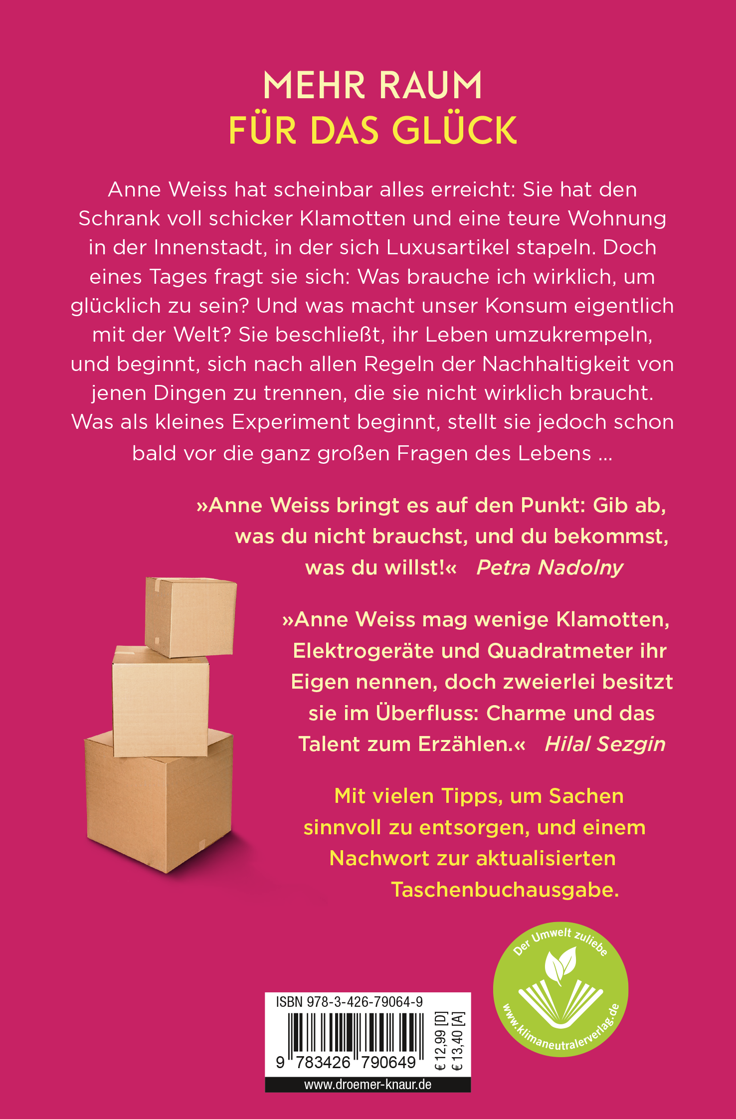 Rückseitencover Mein Leben in drei Kisten