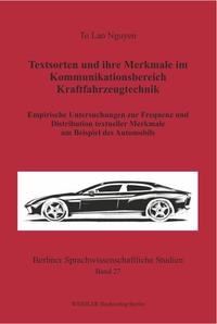 Vorderes Coverbild Textsorten und ihre Merkmale im Kommunikationsbereich Kraftfahrzeugtechnik