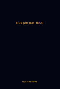 Vorderes Coverbild Brecht probt Galilei