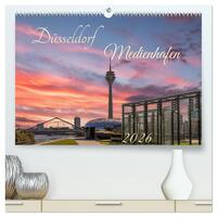 Vorderes Coverbild Düsseldorf Medienhafen (hochwertiger Premium Wandkalender 2026 DIN A2 quer), Kunstdruck in Hochglanz