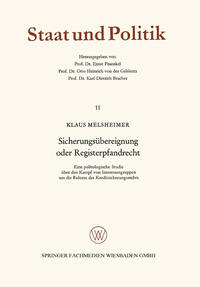 Vorderes Coverbild Sicherungsübereignung oder Registerpfandrecht