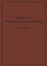 Vorderes Coverbild Manual der Pharmazeutischen Zeitung