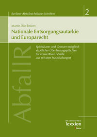 Vorderes Coverbild Nationale Entsorgungsautarkie und Europarecht