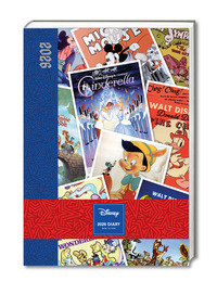Vorderes Coverbild Disney Vintage Posters – A5-Tischkalender 2026