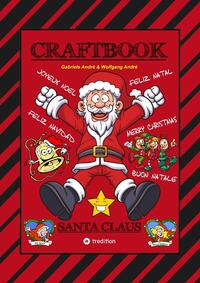 Vorderes Coverbild CRAFTBOOK - 150 SEITEN TOLLE WEIHNACHTLICHE MOTIVE - LUSTIGE AUFGABEN - KNIFFLIGE RÄSTEL - WEIHNACHTSMÄNNER - CHRISTMAS