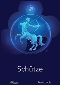 Vorderes Coverbild Sternzeichen Schütze Notizbuch | Designed by Alfred Herler
