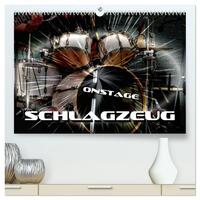 Vorderes Coverbild Schlagzeug onstage (hochwertiger Premium Wandkalender 2025 DIN A2 quer), Kunstdruck in Hochglanz