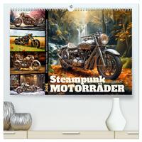 Vorderes Coverbild Steampunk Motorräder (hochwertiger Premium Wandkalender 2026 DIN A2 quer), Kunstdruck in Hochglanz
