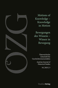 Vorderes Coverbild Österreichische Zeitschrift für Geschichtswissenschaften 34/3/2023
