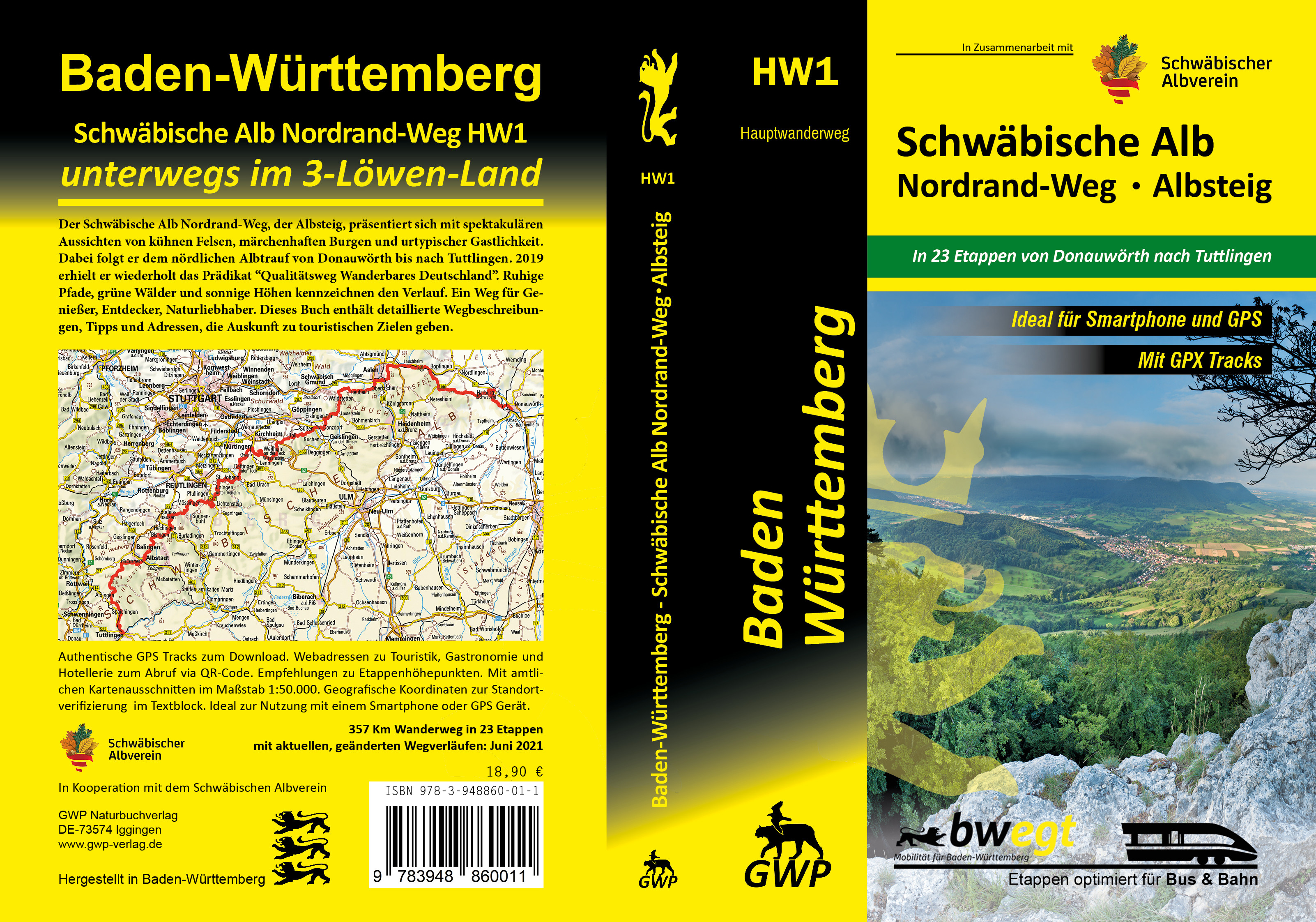 Gesamtes Coverbild Schwäbische Alb Nordrand-Weg Albsteig HW1